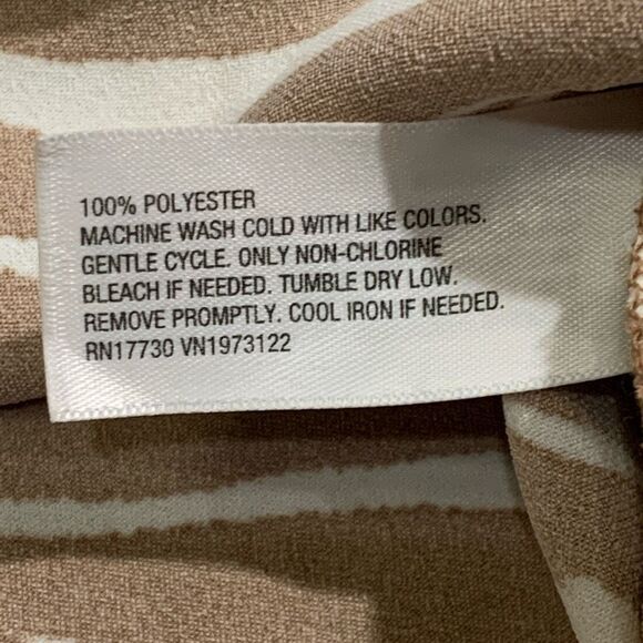 Brand New A New Day Satin Maxi‎ Dress Women's L Brown White Striped Sleeveless - Picture 4 of 8